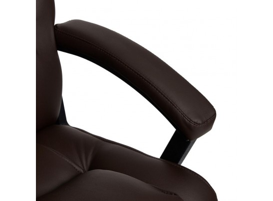 Кресло BERGAMO хром (кожзам/коричневый) в Каменске-Уральском
