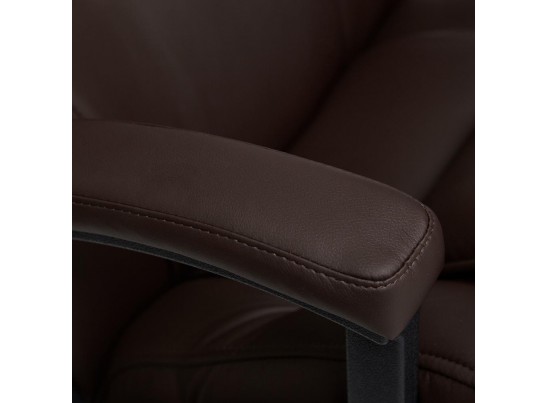 Кресло BERGAMO хром (кожзам/коричневый) в Каменске-Уральском