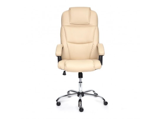 Кресло BERGAMO хром (кожзам/бежевый) в Каменске-Уральском