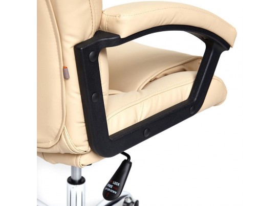 Кресло BERGAMO хром (кожзам/бежевый) в Каменске-Уральском