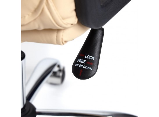 Кресло BERGAMO хром (кожзам/бежевый) в Каменске-Уральском