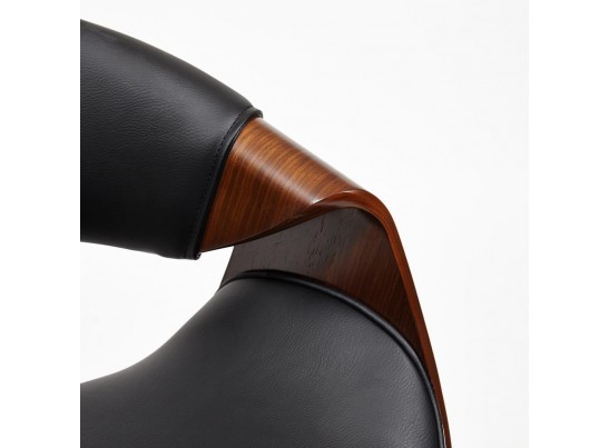 Кресло BEND (орех/кожзам/черный) в Каменске-Уральском