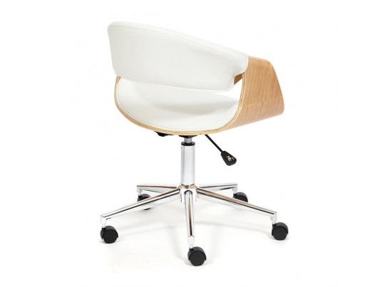 Кресло BEND (натуральный/кожзам/белый) в Каменске-Уральском