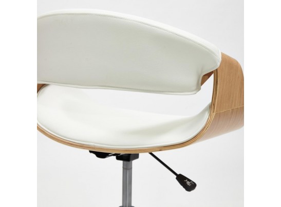 Кресло BEND (натуральный/кожзам/белый) в Каменске-Уральском