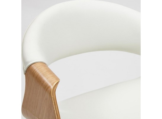 Кресло BEND (натуральный/кожзам/белый) в Каменске-Уральском