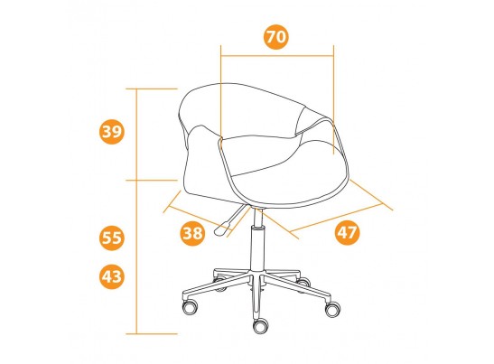 Кресло BEND (натуральный/кожзам/белый) в Каменске-Уральском
