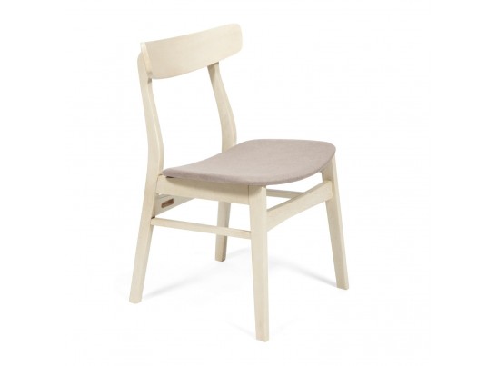 Стул с мягким сиденьем Rabat (дерево гевея/античный белый) в Каменске-Уральском