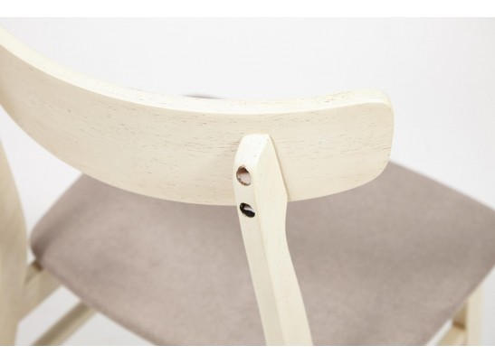 Стул с мягким сиденьем Rabat (дерево гевея/античный белый) в Каменске-Уральском