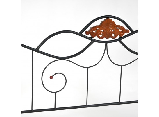 Кровать-софа CANZONA 90*200 красный дуб/черный Wood slat base