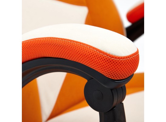 Кресло ARENA (флок/ткань/молочный/оранжевый) в Каменске-Уральском