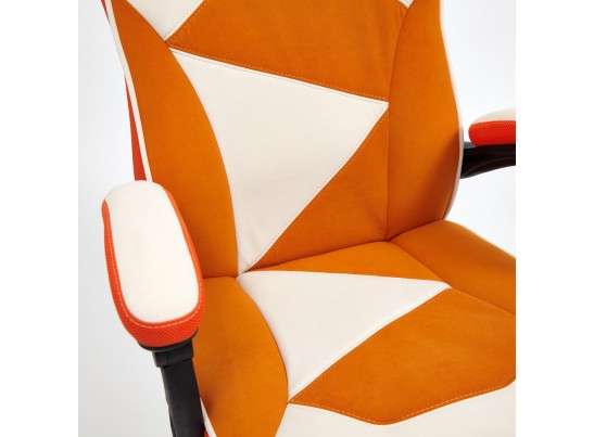 Кресло ARENA (флок/ткань/молочный/оранжевый) в Каменске-Уральском