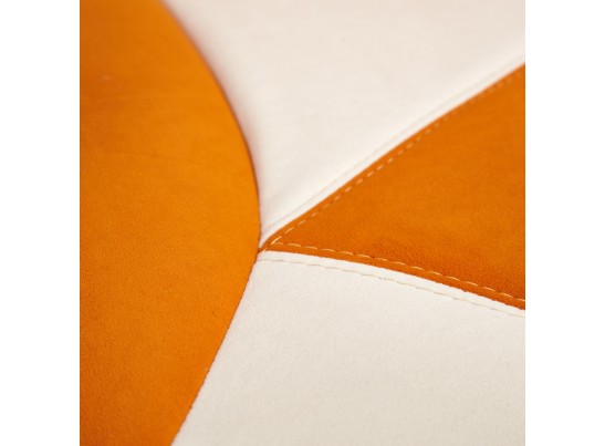 Кресло ARENA (флок/ткань/молочный/оранжевый) в Каменске-Уральском