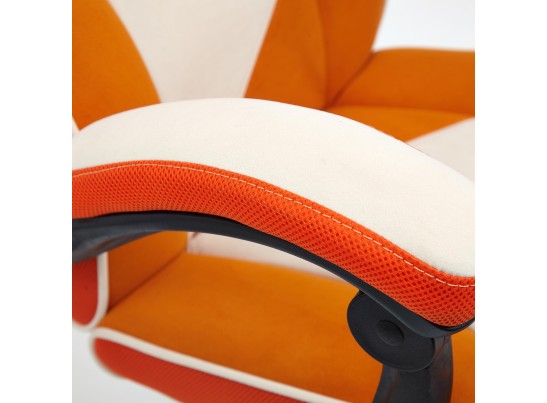Кресло ARENA (флок/ткань/молочный/оранжевый) в Каменске-Уральском