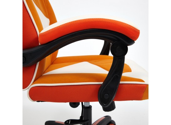 Кресло ARENA (флок/ткань/молочный/оранжевый) в Каменске-Уральском