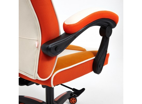 Кресло ARENA (флок/ткань/молочный/оранжевый) в Каменске-Уральском