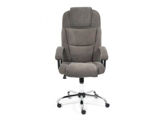 Кресло BERGAMO хром (флок/серый) в Каменске-Уральском
