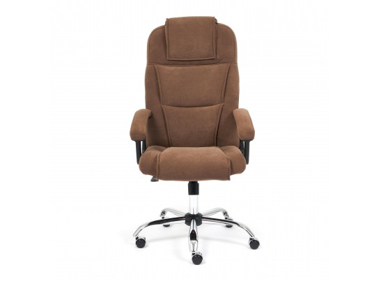 Кресло BERGAMO хром (флок/коричневый) в Каменске-Уральском