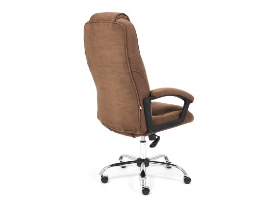 Кресло BERGAMO хром (флок/коричневый) в Каменске-Уральском
