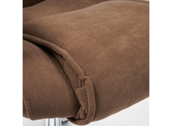 Кресло BERGAMO хром (флок/коричневый) в Каменске-Уральском
