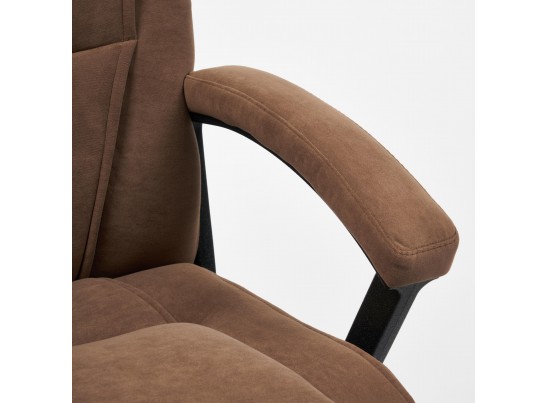 Кресло BERGAMO хром (флок/коричневый) в Каменске-Уральском