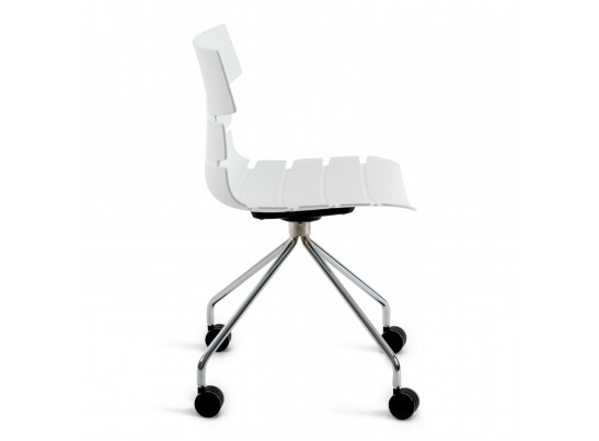 Стул офисный HANSEN (mod. 606-1) белый/хром