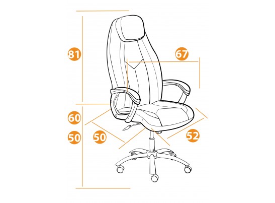 Кресло BOSS хром (кожзам/белый) в Каменске-Уральском