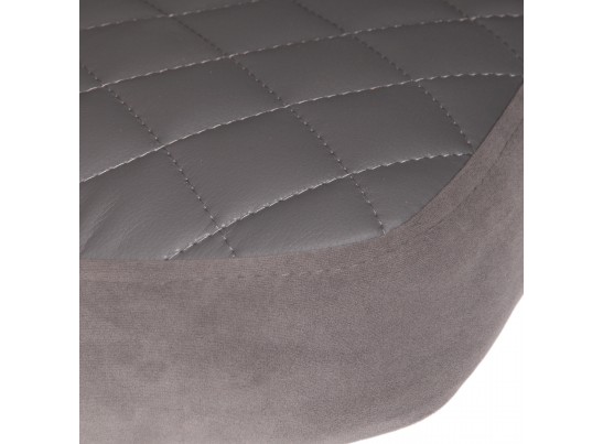 Кресло ADVANCE (флок/кожзам/серый/металлик) в Каменске-Уральском