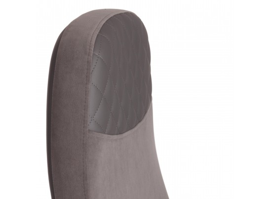 Кресло ADVANCE (флок/кожзам/серый/металлик) в Каменске-Уральском