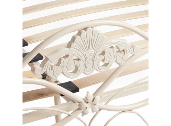 Кровать односпальная CANZONA Белый (butter white) Wood slat base