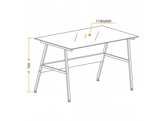 Cтол GD-04 (черный/60*110*15) в Каменске-Уральском