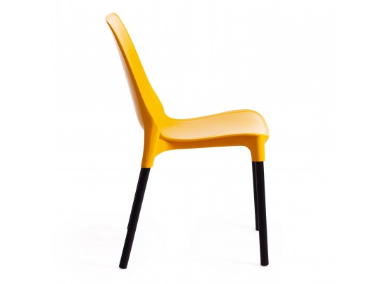 Стул GENIUS (mod 75) желтый/черные ножки