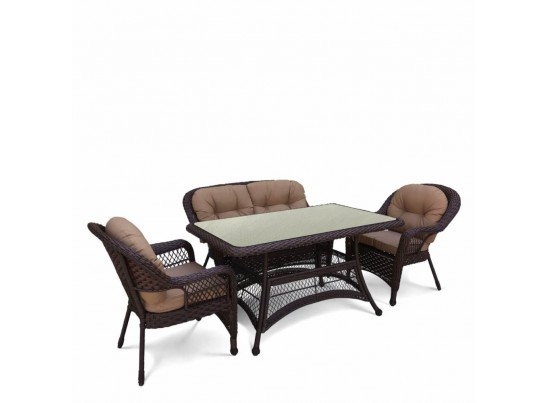 Комплект плетеной мебели T130/LV-520BB-Brown_Beige в Каменске-Уральском