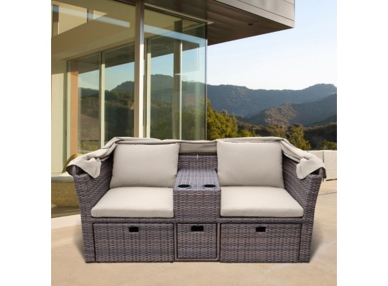 Комплект плетеной мебели AFM-330B Brown в Каменске-Уральском