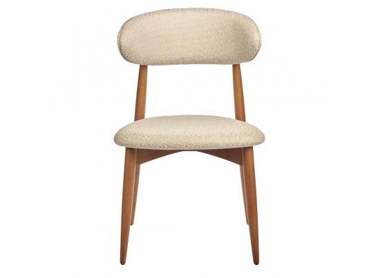 Стул Lucas латте букле с ножками цвета орех в Каменске-Уральском