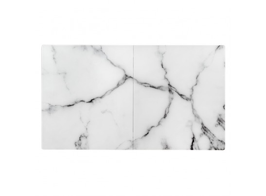 Стол Areal раскладной 140-180х80х75 белый мрамор с белыми ножками в Каменске-Уральском