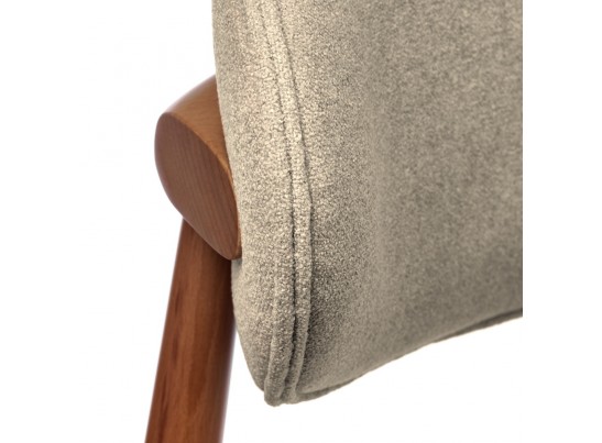 Стул полубарный Lucas 3 латте букле с ножками цвета орех в Каменске-Уральском