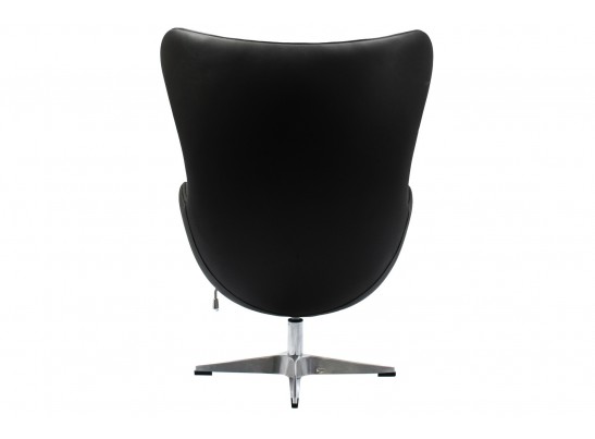 Кресло EGG STYLE чёрный, натуральная кожа в Каменске-Уральском