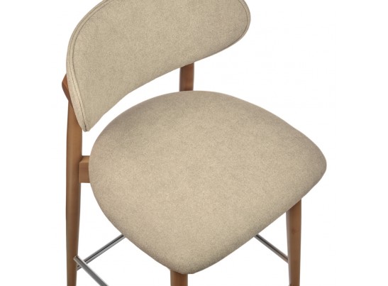 Стул полубарный Lucas 3 латте букле с ножками цвета орех в Каменске-Уральском