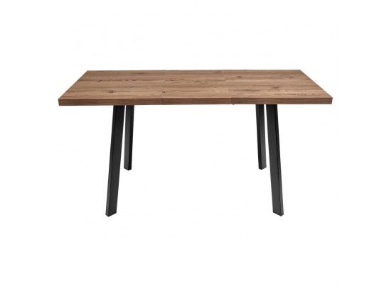 Стол Dublin раскладной 110-140х70х77 лиственница горная с чёрными ножками в Каменске-Уральском