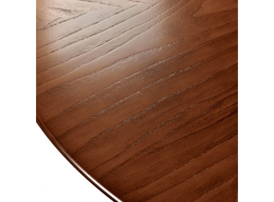 Стол Liverpool диам.110см, шпон орех "солнышко" с золотистыми ножками в Каменске-Уральском