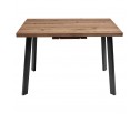 Стол Dublin раскладной 110-140х70х77 лиственница горная с чёрными ножками в Каменске-Уральском