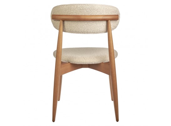 Стул Lucas латте букле с ножками цвета орех в Каменске-Уральском