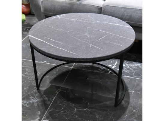Набор кофейных столиков Tango серый мрамор с чёрными ножками, 2шт в Каменске-Уральском