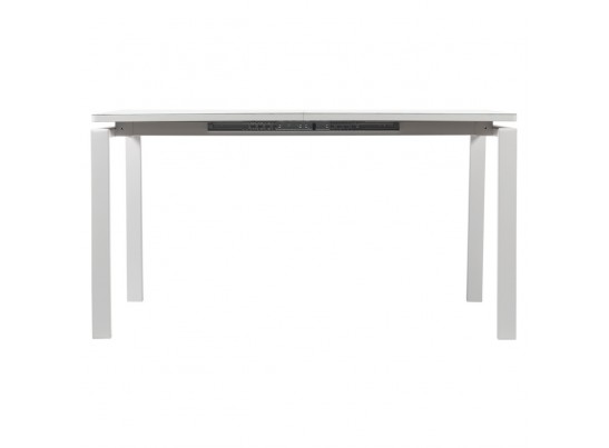 Стол Areal раскладной 140-180х80х75 белый мрамор с белыми ножками в Каменске-Уральском