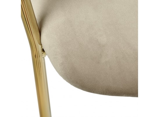 Комплект из 2-х стульев полубарных Turin латте с золотыми ножками в Каменске-Уральском