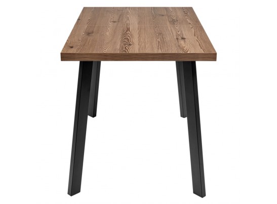 Стол Dublin раскладной 110-140х70х77 лиственница горная с чёрными ножками в Каменске-Уральском