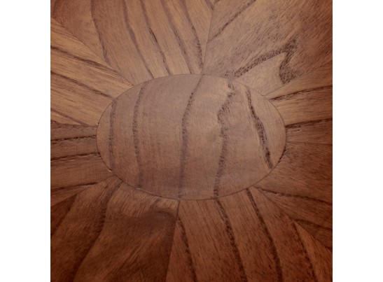 Стол Liverpool диам.110см, шпон орех "солнышко" с золотистыми ножками в Каменске-Уральском