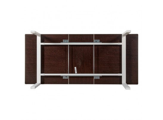 Стол Areal раскладной 140-180х80х75 белый мрамор с белыми ножками в Каменске-Уральском