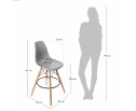 Стул барный Eames белый в Каменске-Уральском