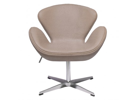 Кресло SWAN STYLE CHAIR латте, экокожа в Каменске-Уральском